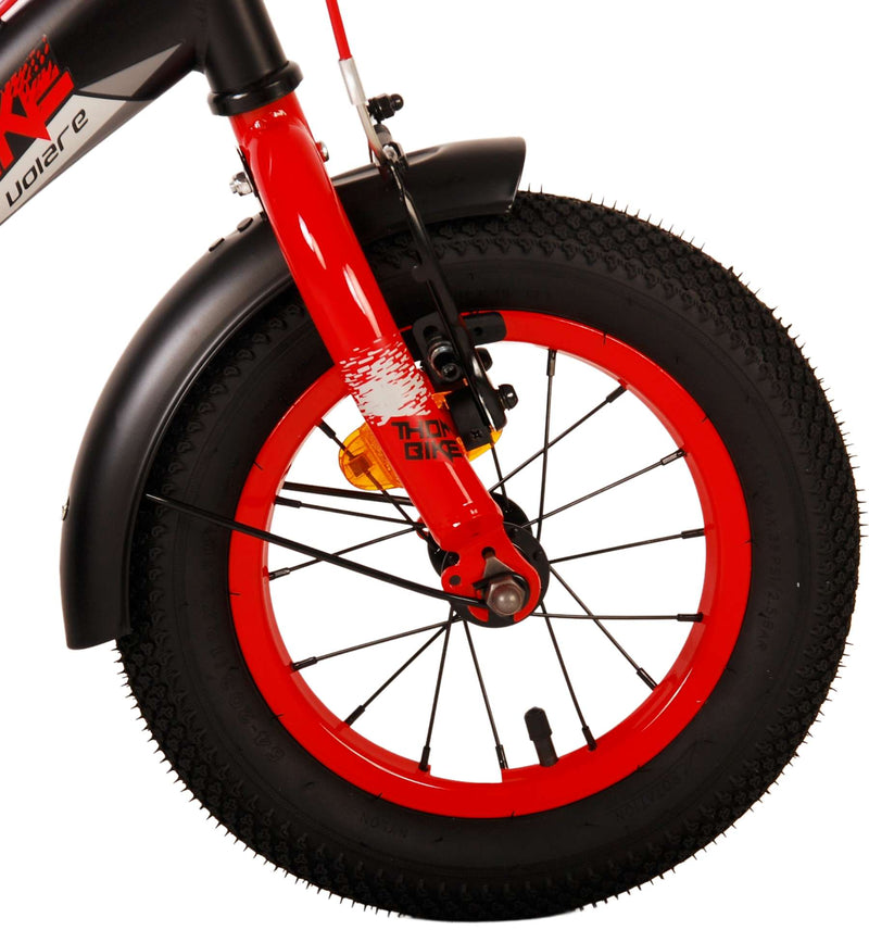 Load image into Gallery viewer, Volare Thombike Kinderfiets Jongens 12 inch Zwart Rood Twee Handremmen