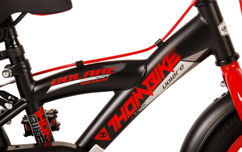 Load image into Gallery viewer, Volare Thombike Kinderfiets Jongens 12 inch Zwart Rood Twee Handremmen