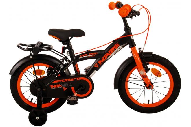 Load image into Gallery viewer, Volare Thombike Kinderfiets Jongens 14 inch Zwart Oranje Twee Handremmen