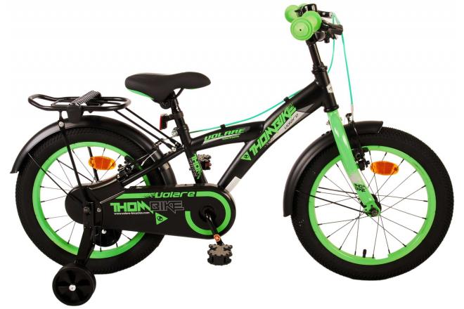 Load image into Gallery viewer, Volare Thombike Kinderfiets - Jongens - 16 inch - Zwart Groen - Twee Handremmen