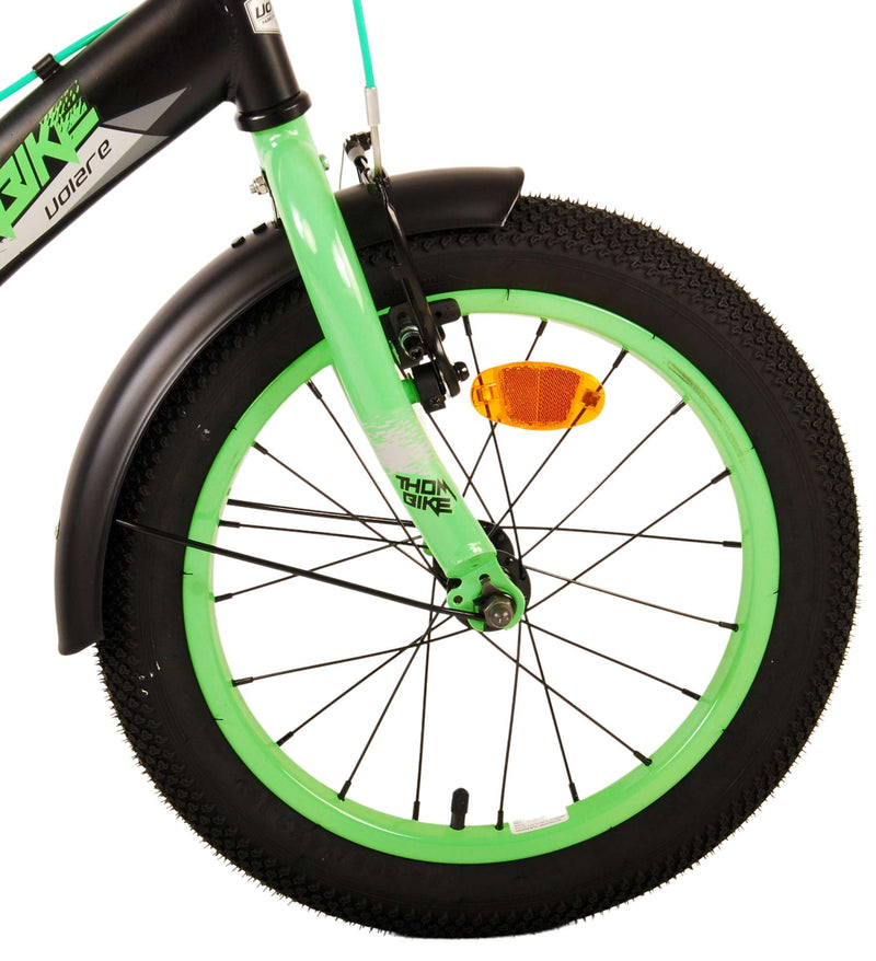 Load image into Gallery viewer, Volare Thombike Kinderfiets - Jongens - 16 inch - Zwart Groen - Twee Handremmen