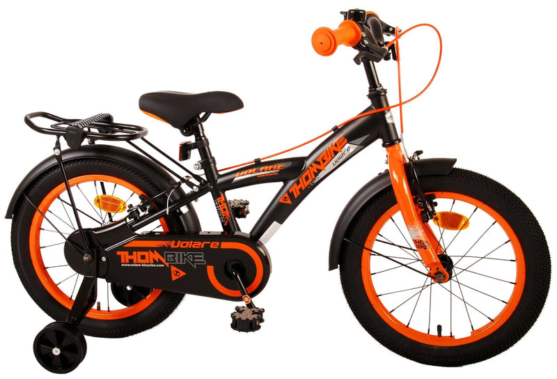 Load image into Gallery viewer, Volare Thombike Kinderfiets Jongens 16 inch Zwart Oranje Twee Handremmen