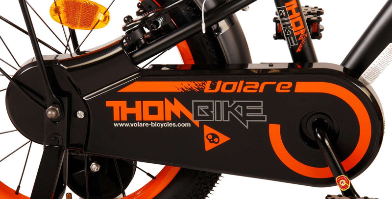 Load image into Gallery viewer, Volare Thombike Kinderfiets Jongens 16 inch Zwart Oranje Twee Handremmen