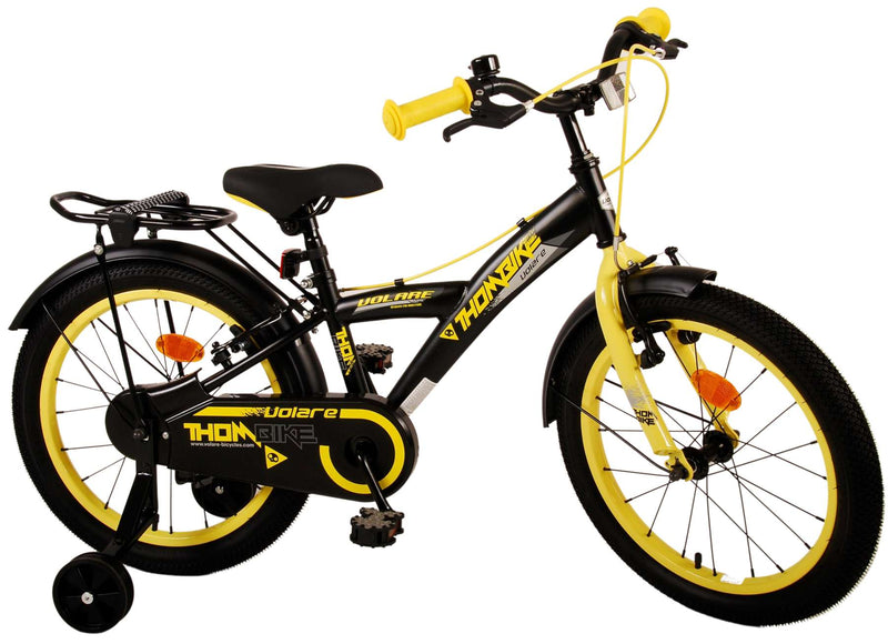 Load image into Gallery viewer, Volare Thombike Kinderfiets Jongens 18 inch Zwart Geel Twee handremmen