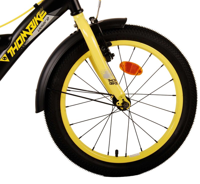 Load image into Gallery viewer, Volare Thombike Kinderfiets Jongens 18 inch Zwart Geel Twee handremmen