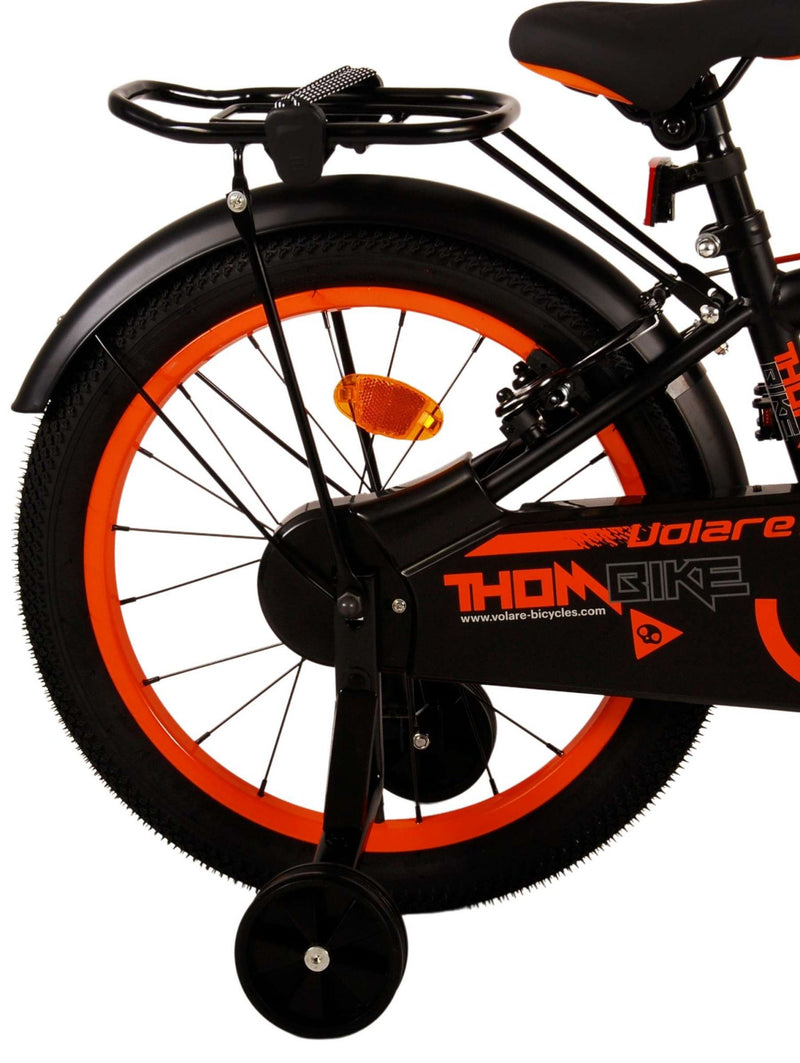 Load image into Gallery viewer, Volare Thombike Kinderfiets Jongens 18 inch Zwart Oranje Twee handremmen