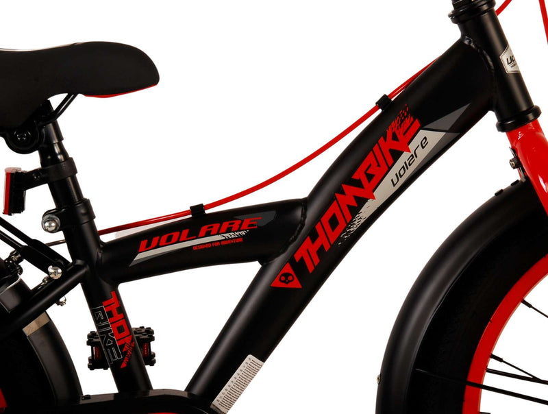 Load image into Gallery viewer, Volare Thombike Kinderfiets Jongens 18 inch Zwart Rood Twee handremmen