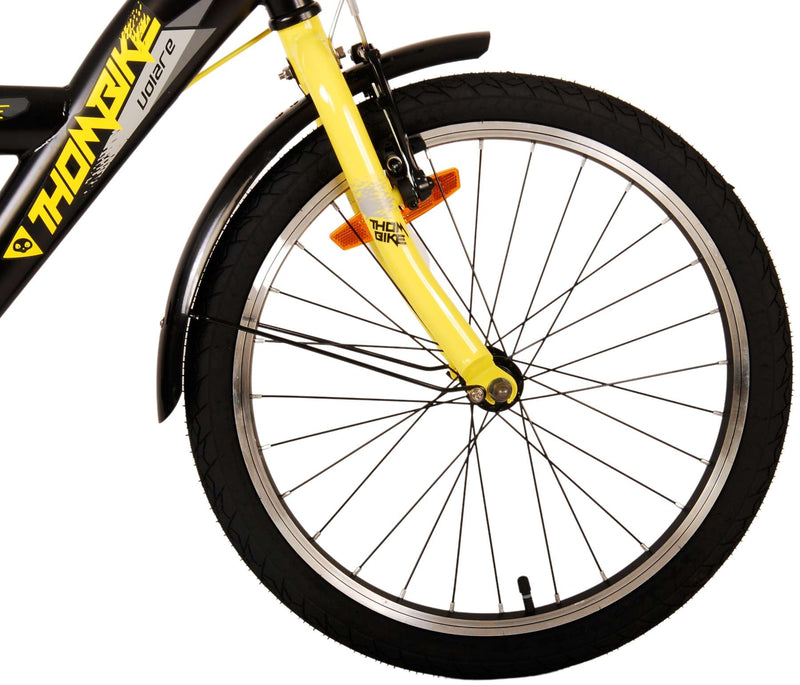 Load image into Gallery viewer, Volare Thombike Kinderfiets - Jongens - 20 inch - Zwart Geel - Twee Handremmen
