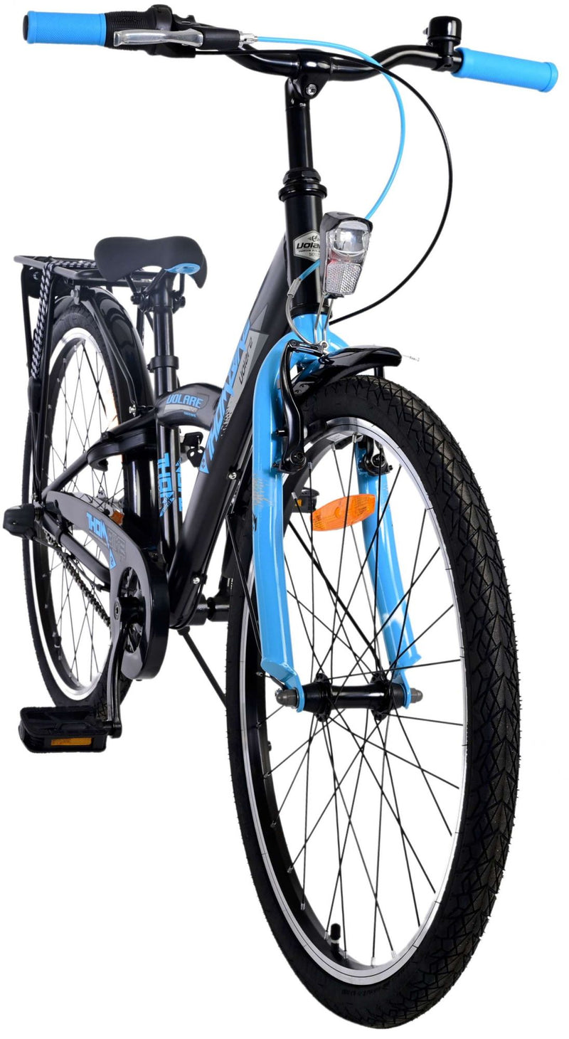 Load image into Gallery viewer, Volare Thombike Kinderfiets - Jongens - 24 inch - Zwart Blauw - 3 versnellingen