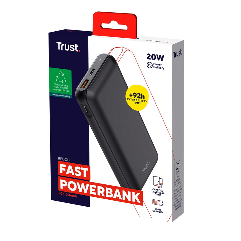 Load image into Gallery viewer, Trust Redoh Fast 20.000mAh Powerbank