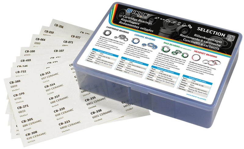 Afbeelding laden in galerijviewer, Union kogellager selectionbox met 8 stickervellen