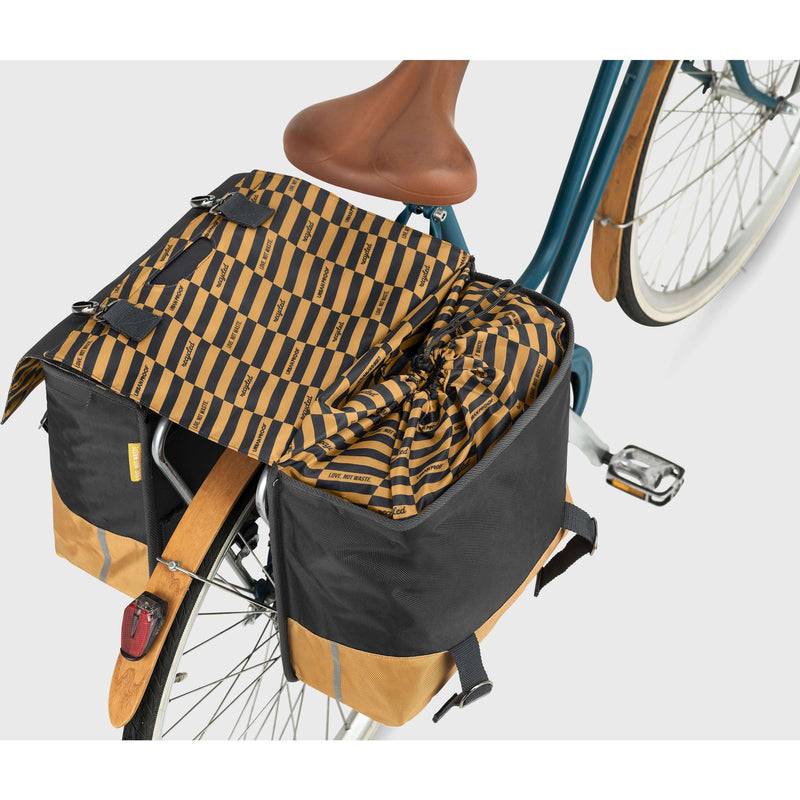 Load image into Gallery viewer, Urban Proof dubbele fietstas - zwart geel - 40L