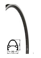 Afbeelding laden in galerijviewer, Velg 28 inch 622 primax e srx zwart 36 geslepen zijkant