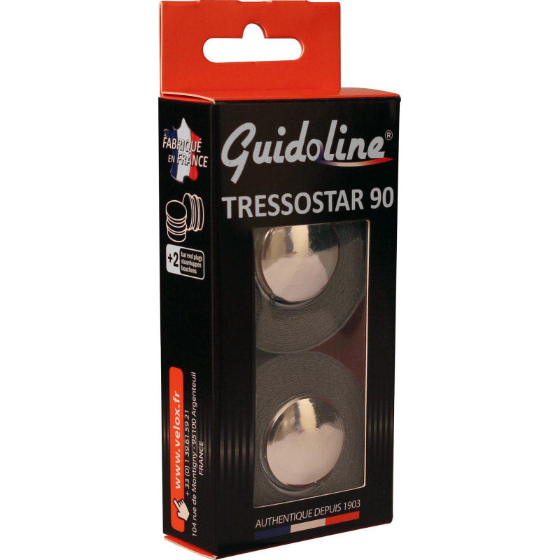 Load image into Gallery viewer, Velox stuurtape tressostar 90 katoen donkergrijs (2st)