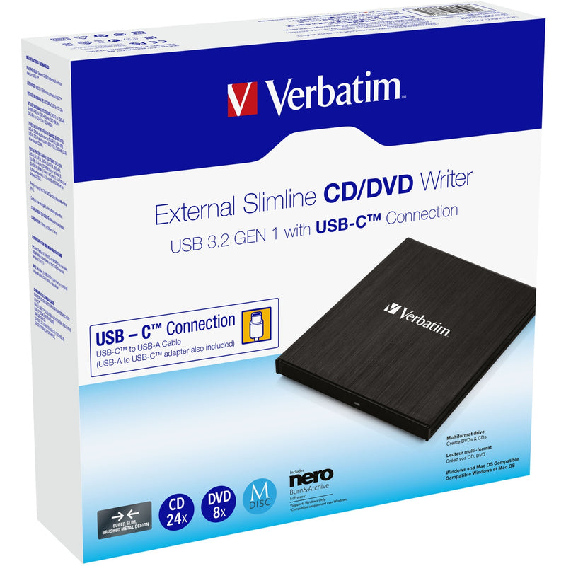 Load image into Gallery viewer, Verbatim Verbatim Externe slimline CD-DVD brander