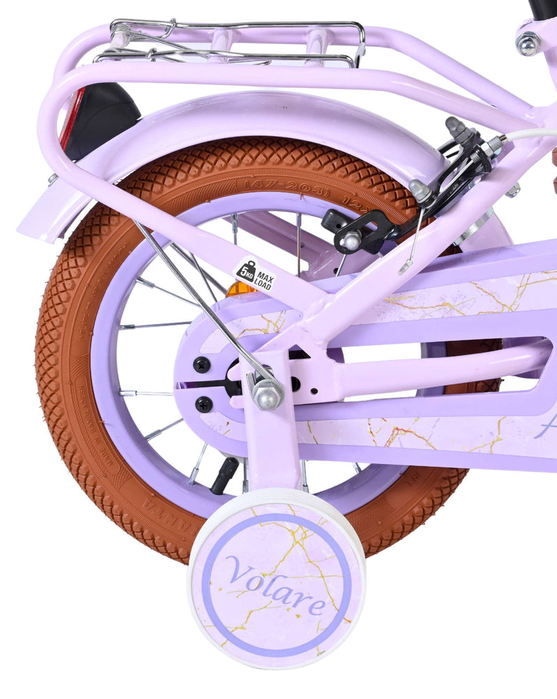 Laden Sie das Bild in Galerie -Viewer, Volare ashley kinderfiets - meisjes - 12 inch - lila - twee handremmen