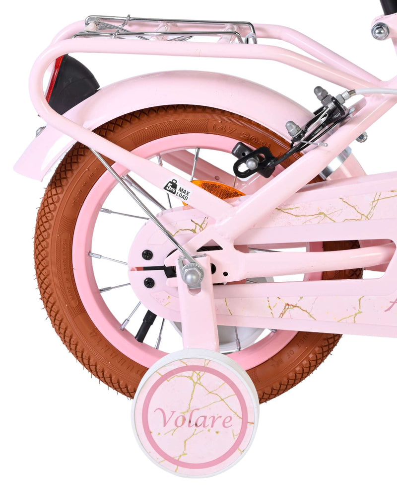Afbeelding laden in galerijviewer, Volare ashley kinderfiets - meisjes - 12 inch - roze - twee handremmen