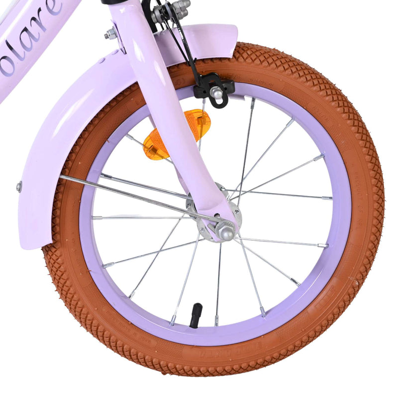 Laden Sie das Bild in Galerie -Viewer, Volare ashley kinderfiets - meisjes - 14 inch - lila - twee handremmen