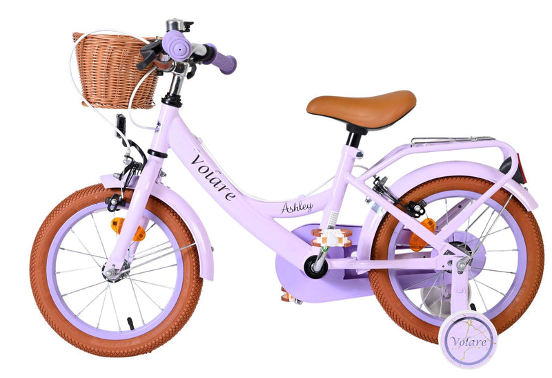 Laden Sie das Bild in Galerie -Viewer, Volare ashley kinderfiets - meisjes - 14 inch - lila - twee handremmen