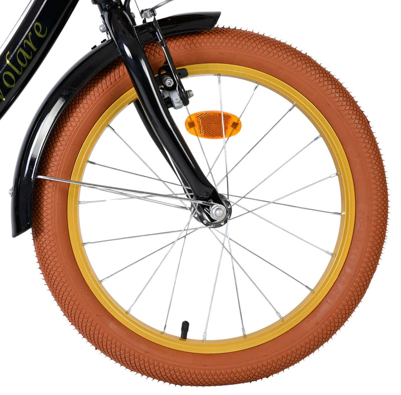 Afbeelding laden in galerijviewer, Volare ashley kinderfiets - meisjes - 18 inch - zwart - twee handremmen