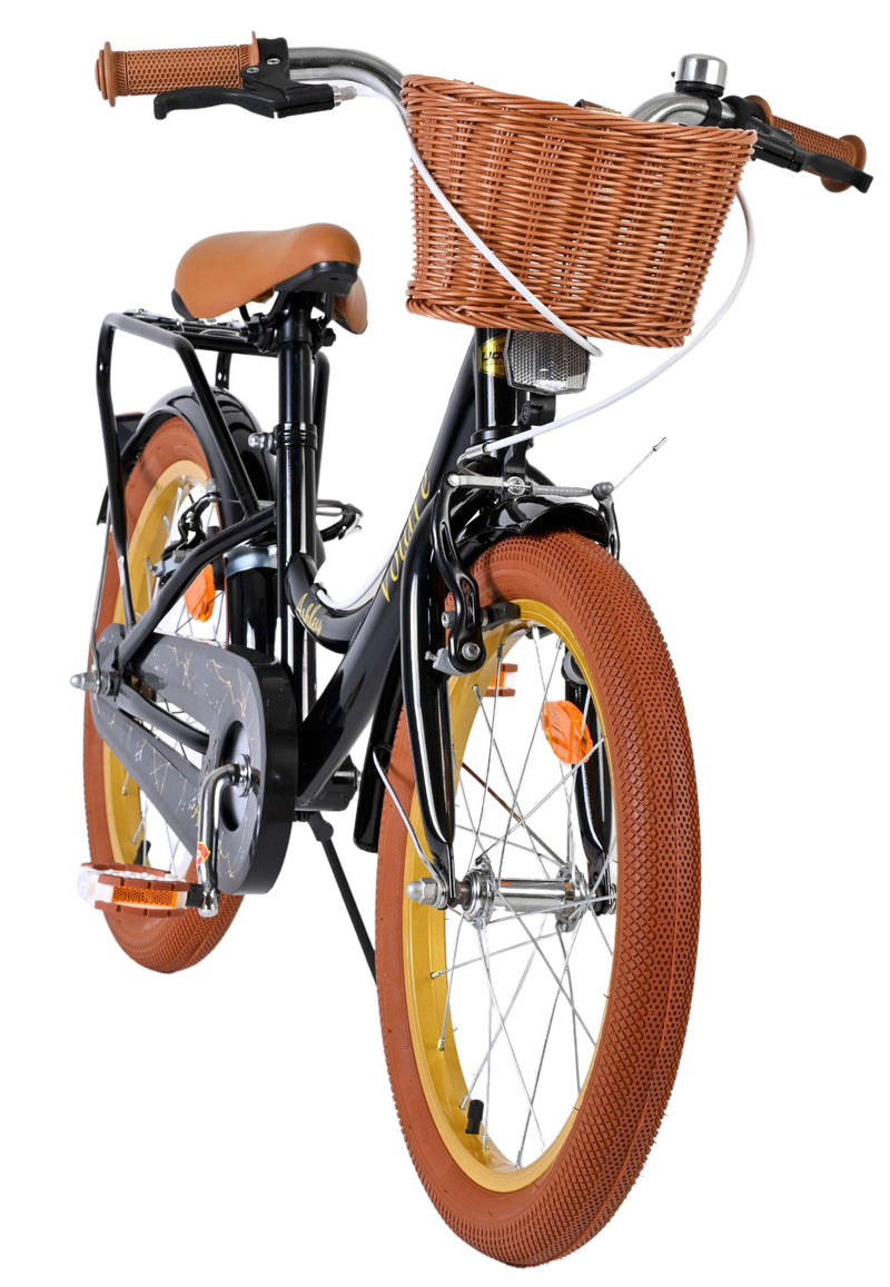 Afbeelding laden in galerijviewer, Volare ashley kinderfiets - meisjes - 18 inch - zwart - twee handremmen