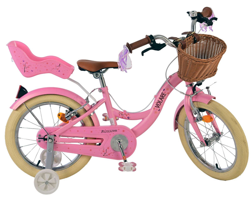 Chargez l'image dans la visionneuse de la galerie, Volare blossom kinderfiets - meisjes - 16 inch - roze - twee handremmen