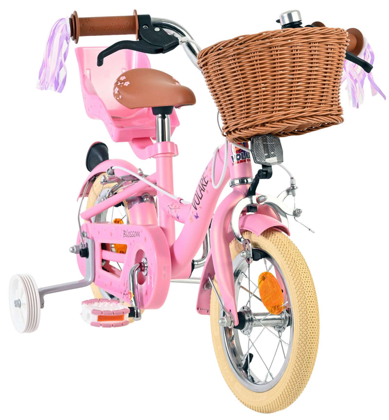 Afbeelding laden in galerijviewer, Volare blossom kinderfiets - meisjes - 12 inch - roze - twee handremmen