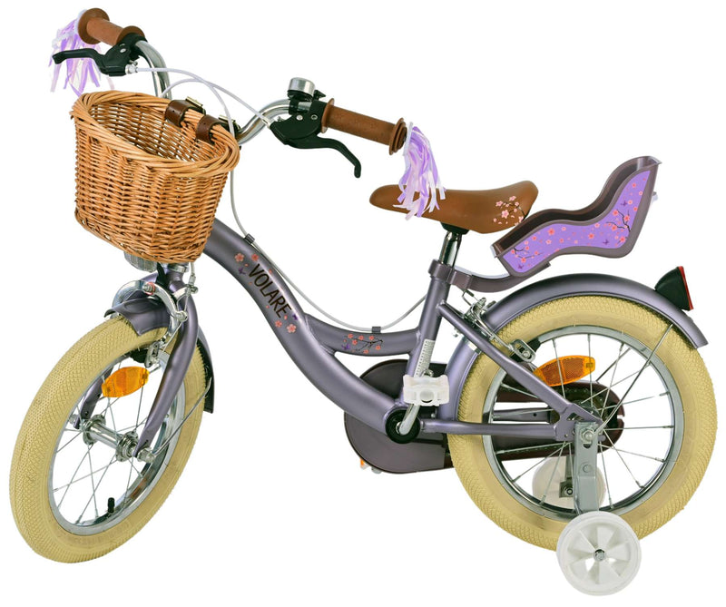 Load image into Gallery viewer, Volare blossom kinderfiets - meisjes - 14 inch - paars - twee handremmen