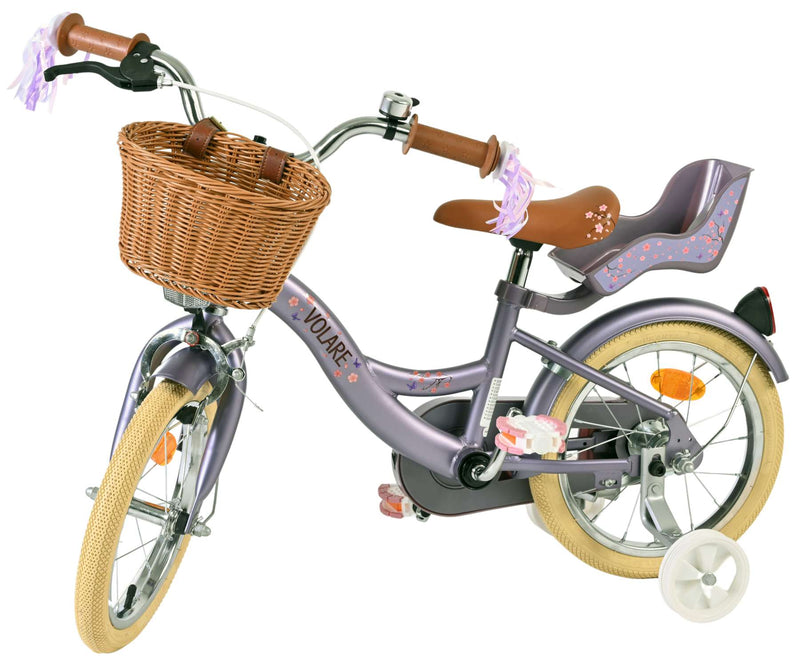 Afbeelding laden in galerijviewer, Volare blossom kinderfiets - meisjes - 14 inch - paars