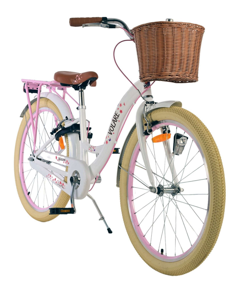 Load image into Gallery viewer, Volare blossom kinderfiets - meisjes - 24 inch - wit - twee handremmen