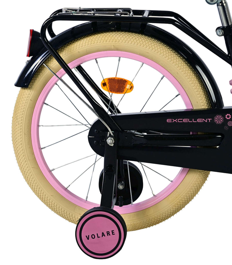Load image into Gallery viewer, Volare excellent kinderfiets - meisjes - 18 inch - zwart - 95% afgemonteerd