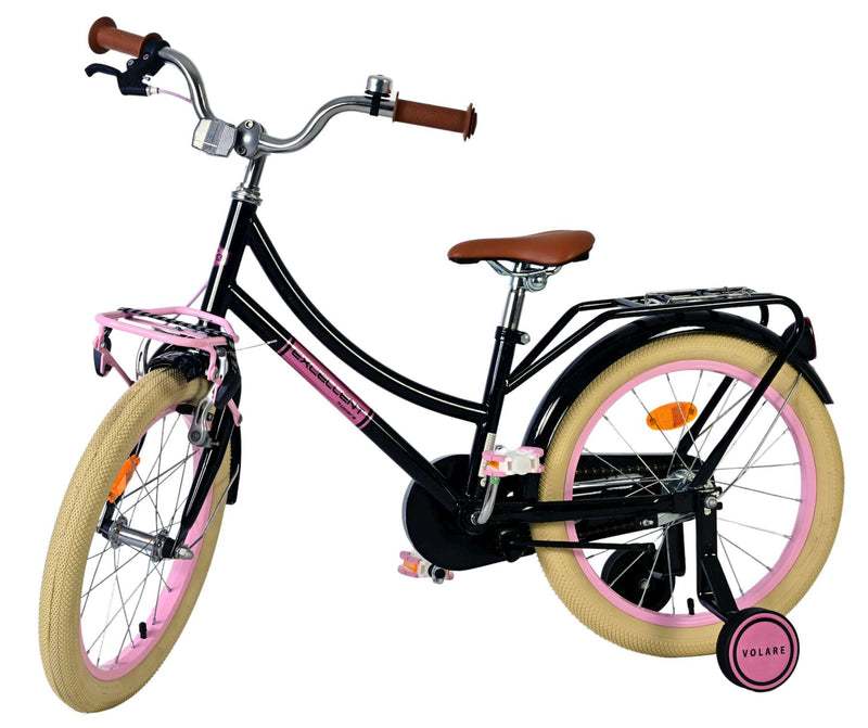 Load image into Gallery viewer, Volare excellent kinderfiets - meisjes - 18 inch - zwart - 95% afgemonteerd