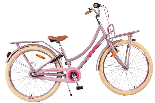 Load image into Gallery viewer, Volare excellent kinderfiets - meisjes - 24 inch - mat roze - 3 versnellingen