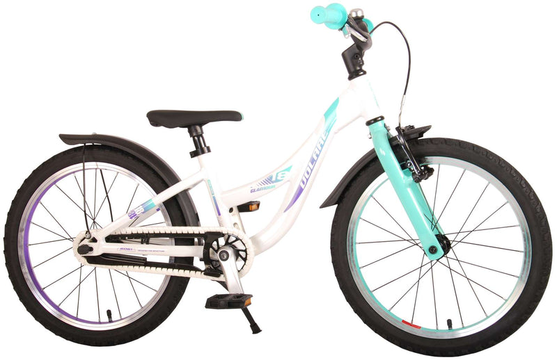 Load image into Gallery viewer, Volare Glamour Kinderfiets - Meisjes - 18 inch - Wit Mint Groen - Prime Collection