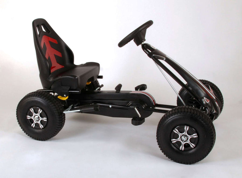 Afbeelding laden in galerijviewer, Volare go kart racing car - jongens - groot - luchtbanden - zwart