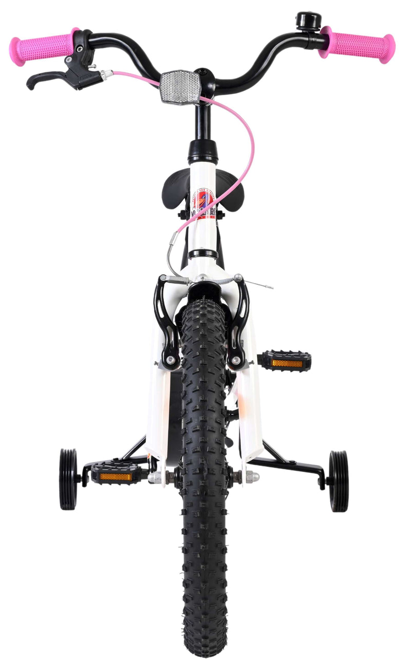 Afbeelding laden in galerijviewer, Volare lily kinderfiets - meisjes - 18 inch - wit roze paars - twee handremmen