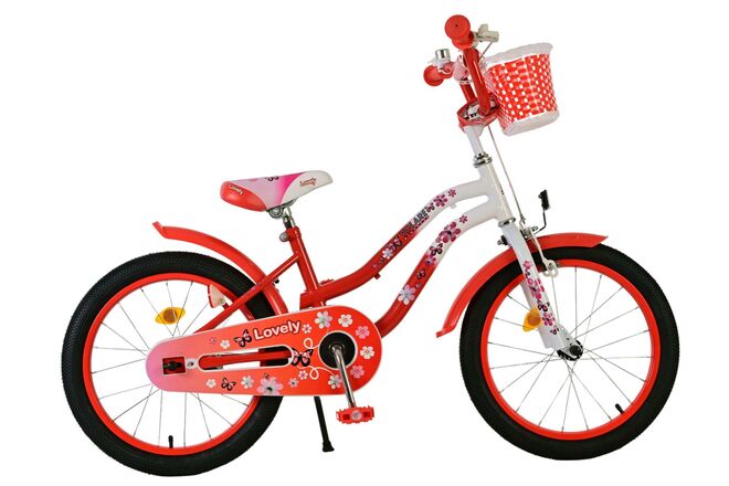 Load image into Gallery viewer, Volare lovely kinderfiets - meisjes - 18 inch - rood wit