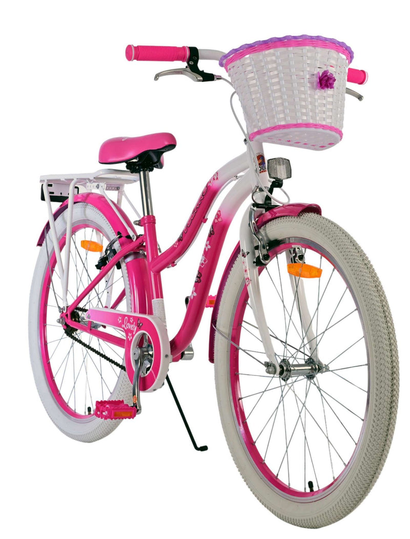 Load image into Gallery viewer, Volare lovely kinderfiets - meisjes - 24 inch - roze - twee handremmen