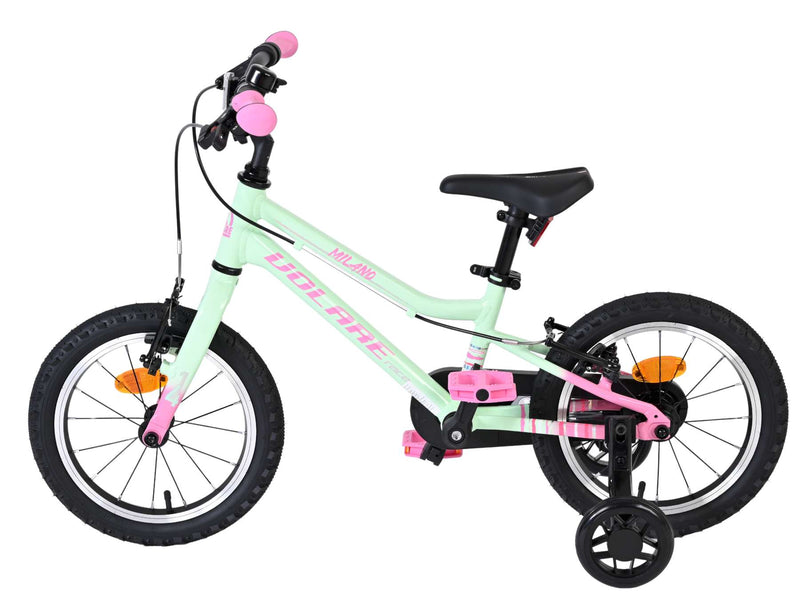 Chargez l'image dans la visionneuse de la galerie, Volare milano kinderfiets - meisjes - 14 inch - mintgroen - twee handremmen