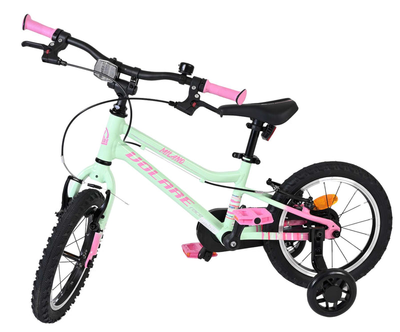 Chargez l'image dans la visionneuse de la galerie, Volare milano kinderfiets - meisjes - 14 inch - mintgroen - twee handremmen