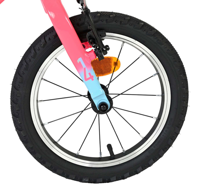 Afbeelding laden in galerijviewer, Volare milano kinderfiets - meisjes - 14 inch - roze - twee handremmen
