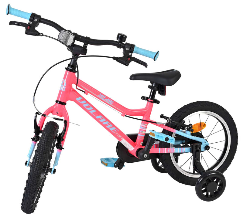 Afbeelding laden in galerijviewer, Volare milano kinderfiets - meisjes - 14 inch - roze - twee handremmen