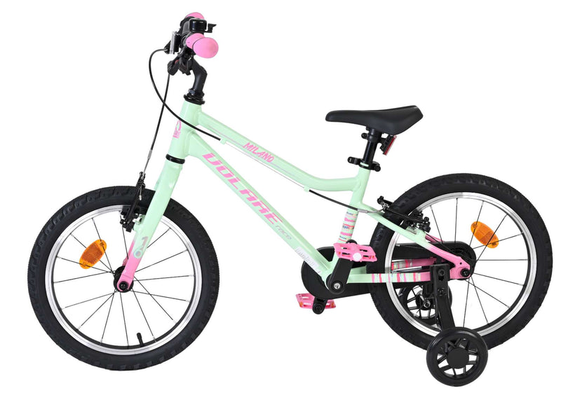 Afbeelding laden in galerijviewer, Volare milano kinderfiets - meisjes- 16 inch - mintgroen - twee handremmen