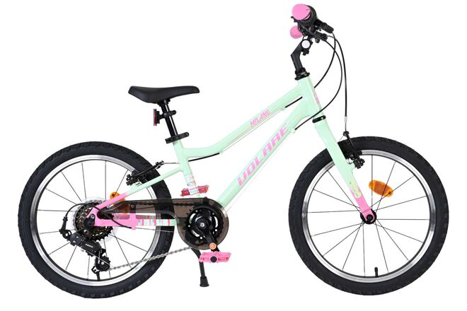 ギャラリービューアに画像をロードする, Volare milano kinderfiets - meisjes - 18 inch - mintgroen - 6 speed - twee handremmen
