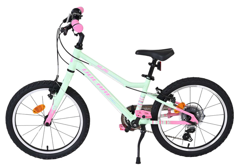 ギャラリービューアに画像をロードする, Volare milano kinderfiets - meisjes - 18 inch - mintgroen - 6 speed - twee handremmen