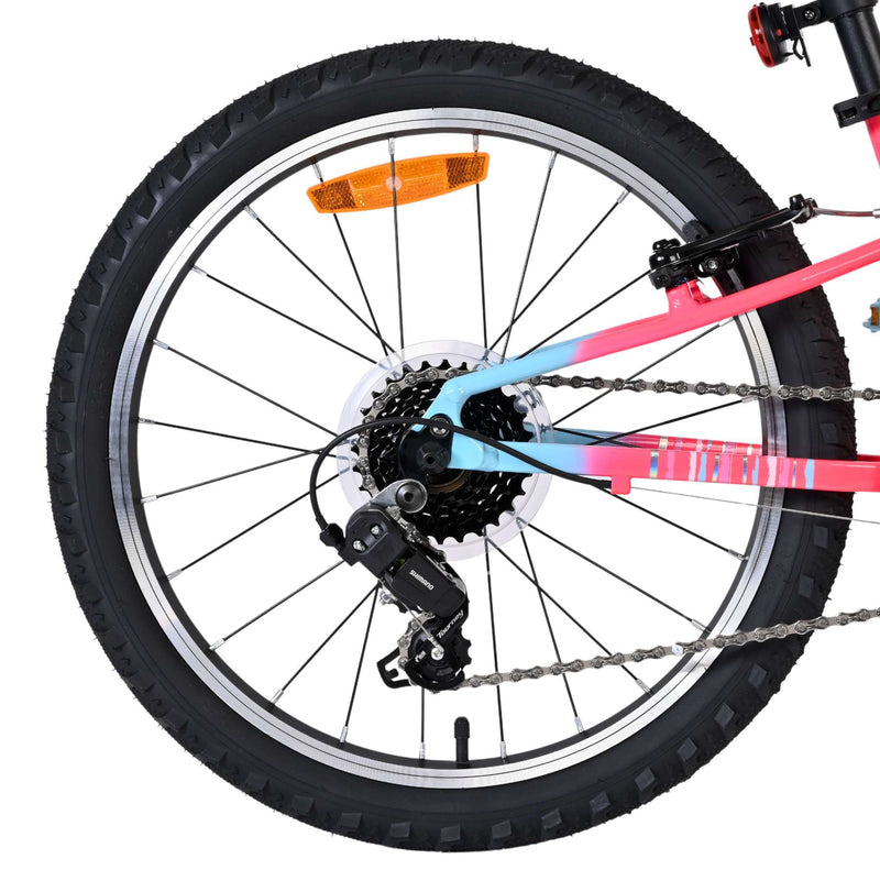 Afbeelding laden in galerijviewer, Volare milano kinderfiets - meisjes - 20 inch - roze - 6 speed - twee handremmen