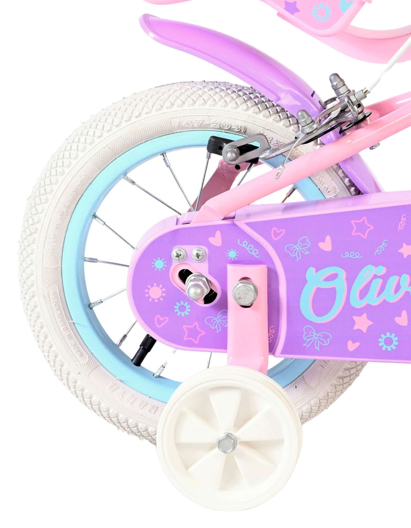 ギャラリービューアに画像をロードする, Volare olivia kinderfiets - meisjes - 12 inch - roze - twee handremmen