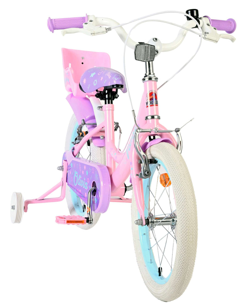 ギャラリービューアに画像をロードする, Volare olivia kinderfiets - meisjes - 16 inch - roze - twee handremmen