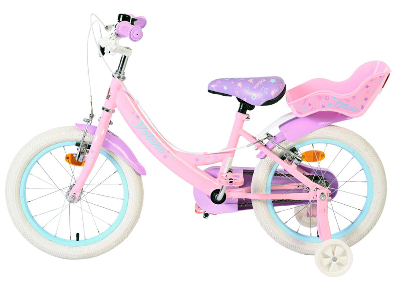 ギャラリービューアに画像をロードする, Volare olivia kinderfiets - meisjes - 16 inch - roze - twee handremmen