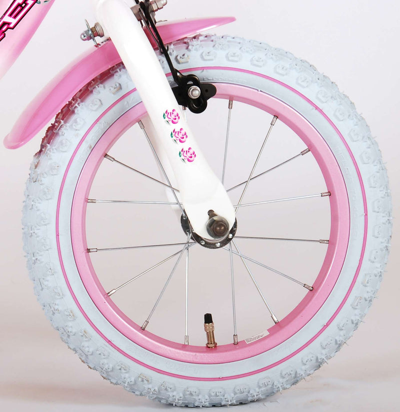 Load image into Gallery viewer, Volare Rose Kinderfiets Meisjes 14 inch Roze Wit 95% afgemonteerd